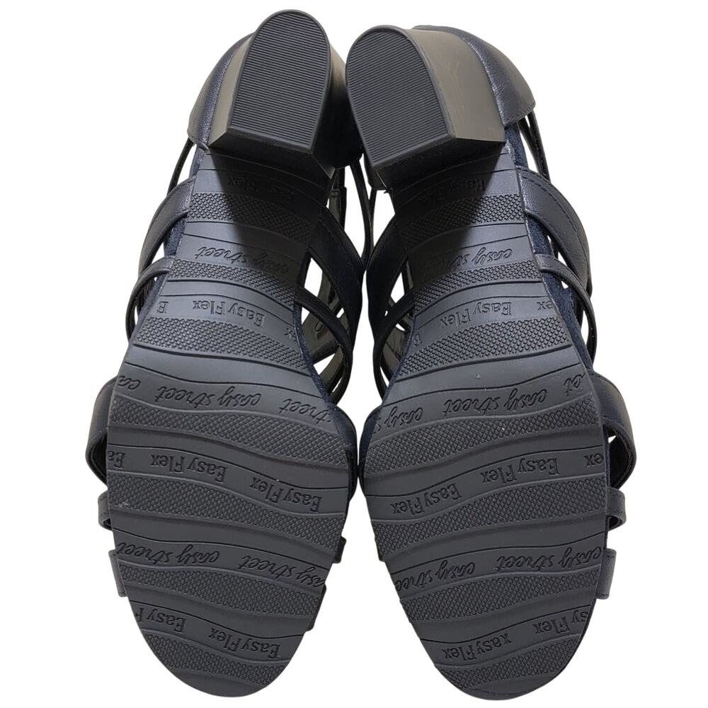 Easy Street Women Amaze Caged Strappy Sandals Size US 8W Dark Navy Blue - Picture 5 of 6